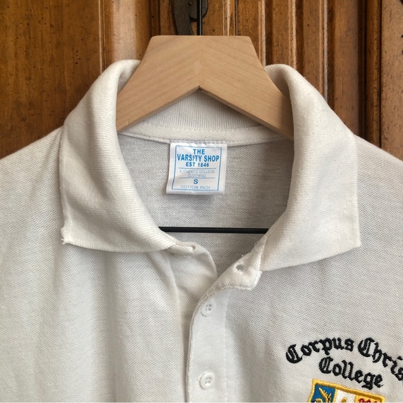 University of Oxford Corpus Christi College Custom Polo Shirt, White, Size Small - Picture 10 of 16